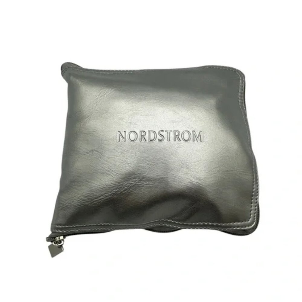 Nordstrom Packable City scape Travel Tote in Silver Foldable Zip Design - Picture 5 of 5